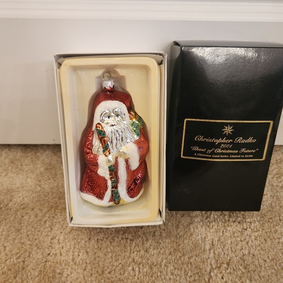 Christopher Radko "Ghost of Christmas Future" Ornament Santa 2001 NIB - Picture 1 of 3